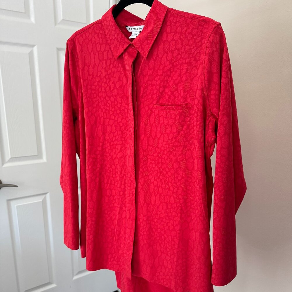 Athleta Button Down With Perforated Armpits - image 2